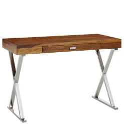 Schreibtisch Holz und Chrom Magdalina*Pharao24 Best