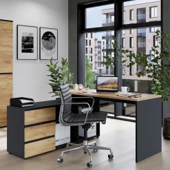 Hot Schreibtisch mit Schrankelement Charin Schreibtische|Computertische