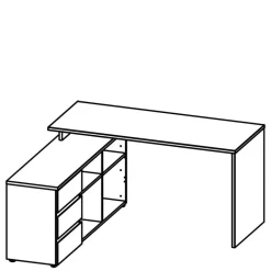 Hot Schreibtisch mit Schrankelement Charin Schreibtische|Computertische