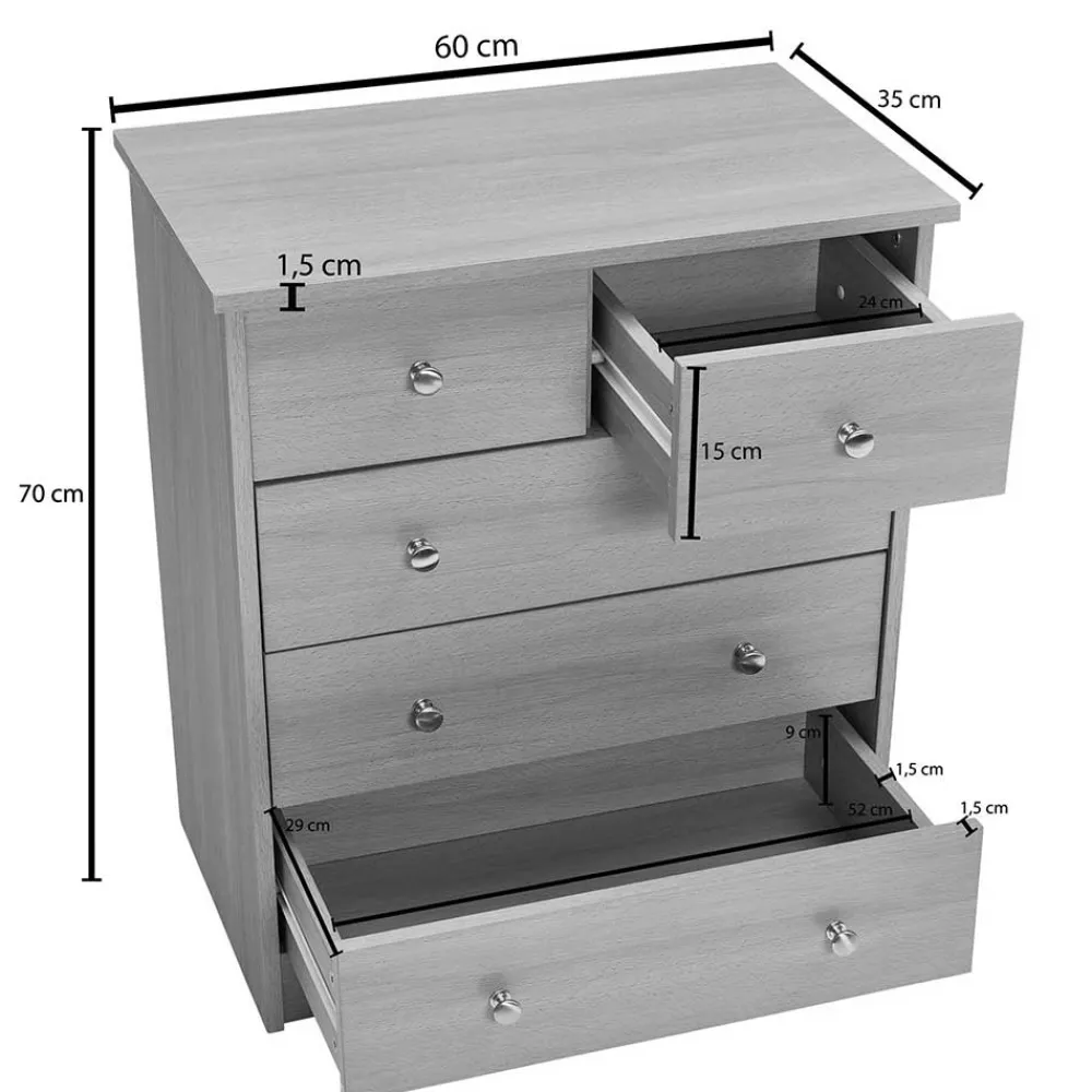 Outlet Schubkastenkommode Salverna Flurkommoden|Schlafzimmerkommoden