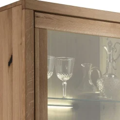 Schubladen Vitrine Shailina Massivholzmöbel|Wohnzimmerschrank