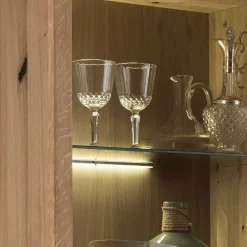 Schubladen Vitrine Shailina Massivholzmöbel|Wohnzimmerschrank