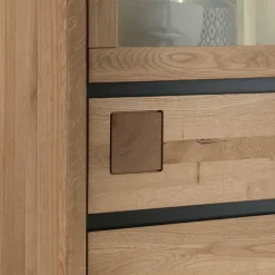 Schubladen Vitrine Shailina Massivholzmöbel|Wohnzimmerschrank