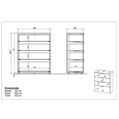 Schubladenkommode Blackbeard*Pharao24