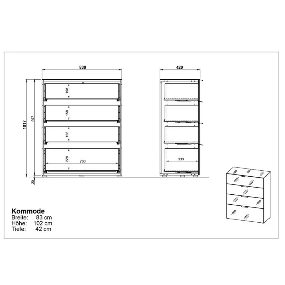 Schubladenkommode Blackbeard*Pharao24