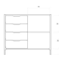 Schubladenkommode Korres*Pharao24 Discount