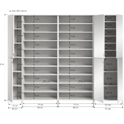 Sale Schuhgarderobe weiß Ridonner Schuhschränke