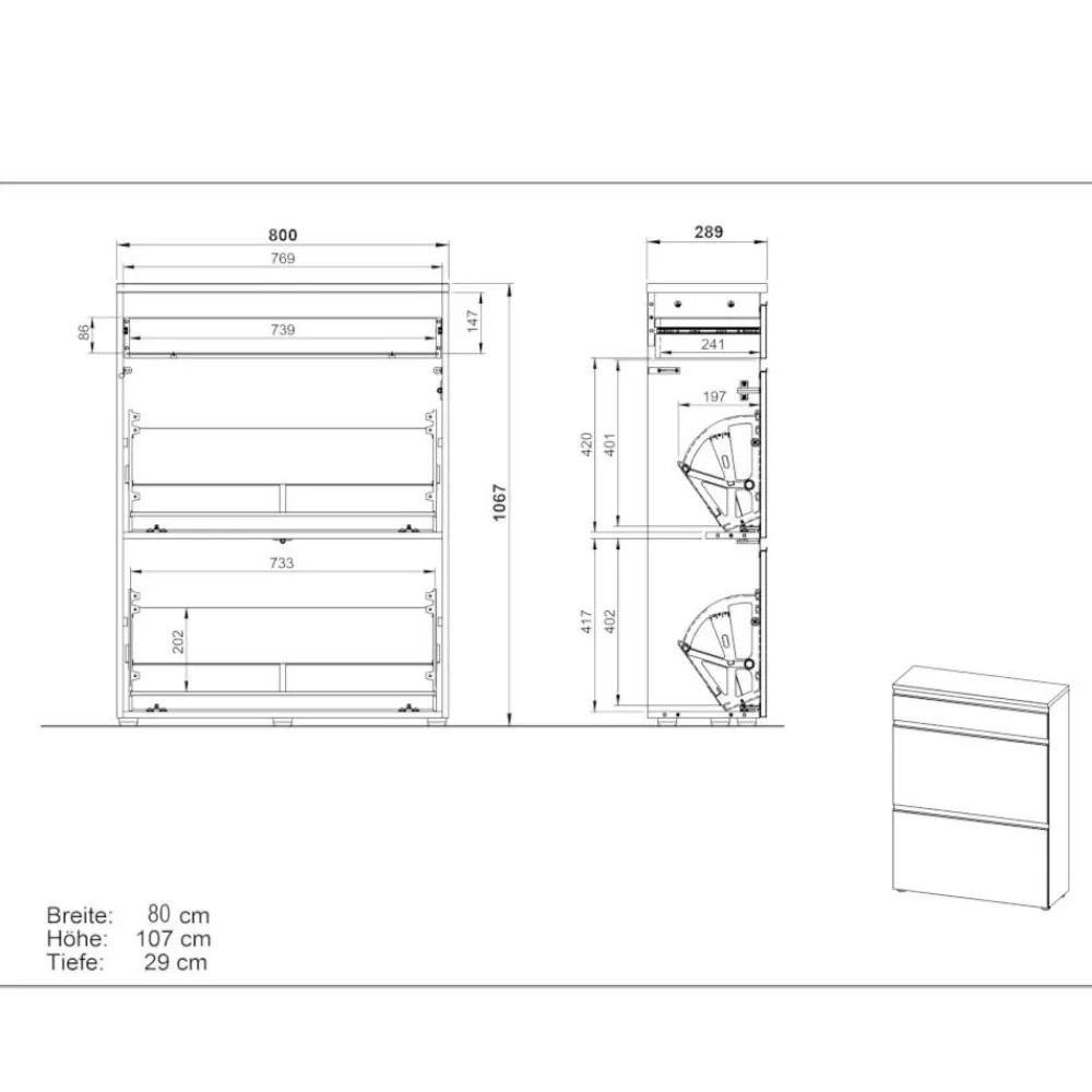 Clearance Schuhkipper Babs Schuhschränke|Schuhkipper