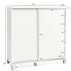 Outlet Schuhschrank mit Schiebetüren Salverna Schuhschränke