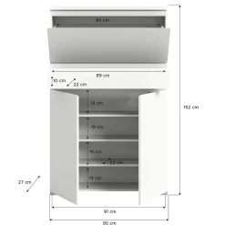 Outlet Schuhschrank weiß modern Filicudio Schuhschränke