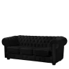 New Schwarze Chesterfieldcouch Vinzenzo Wohnzimmercouch|Einzelsofa