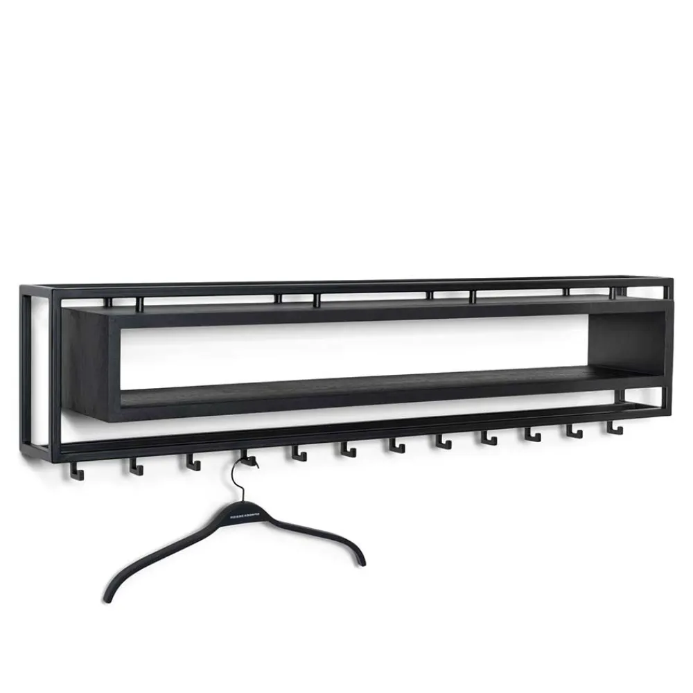 Discount Schwarze Hängegarderobe Auricos Massivholz Garderoben|Wandgarderoben