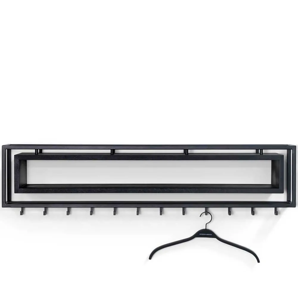 Discount Schwarze Hängegarderobe Auricos Massivholz Garderoben|Wandgarderoben