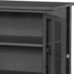 Best Schwarze Vitrine Jainano Stauraumvitrinen