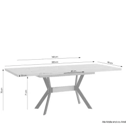 Clearance Schwarzer Ausziehtisch Damados Ausziehtische