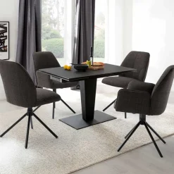 Schwarzer Esszimmertisch Waving*Pharao24 Outlet