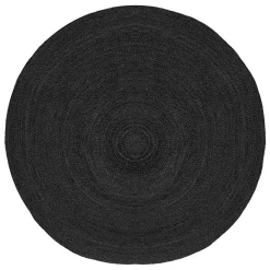 Schwarzer Jute Teppich Deway*Pharao24 Sale