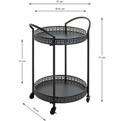 Outlet Schwarzer Servierwagen Etobina Servierwagen