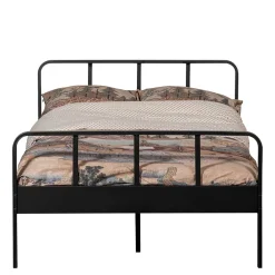 Schwarzes Metall Bett Volgan*Pharao24 Outlet