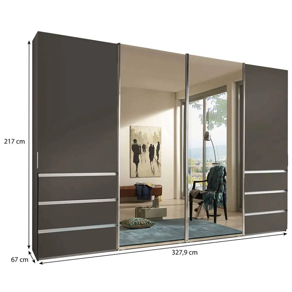 Schwebetürenkleiderschrank Mariolona*Pharao24 Sale