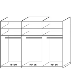 Schwebetürenkleiderschrank Bruvena*Pharao24 Online
