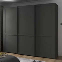 Schwebetürenschrank Dunkelgrau Hierro*Pharao24 Clearance