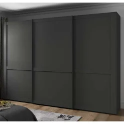 Schwebetürenschrank Dunkelgrau Hierro*Pharao24 Clearance