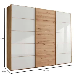 Online Schwebetürenschrank Durac Massivholz Schränke|Kleiderschränke