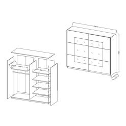 Clearance Schwebetürenschrank Jannik Schiebetürenschränke
