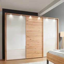 New Schwebetürenschrank Jassena Massivholz Schränke|Kleiderschränke