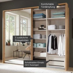 Discount Schwebetürenschrank Zerettan Kleiderschränke|Schlafzimmerschränke