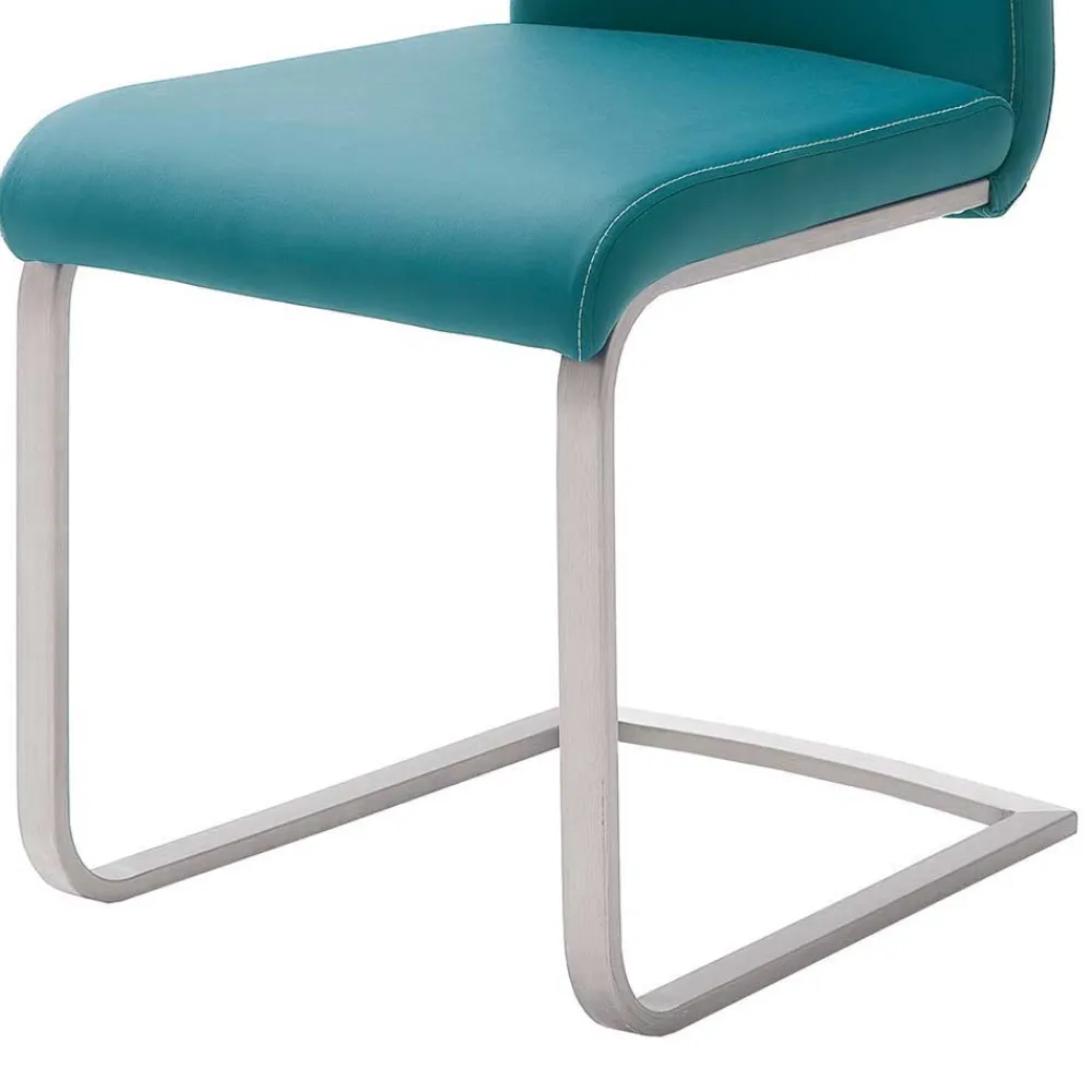 Outlet Schwingstuhl Set Castelan Lederstühle|Freischwinger