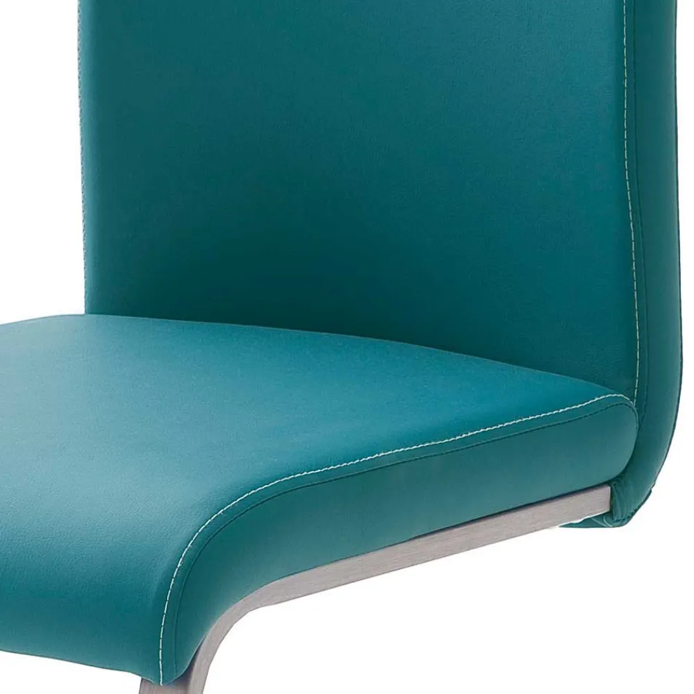 Outlet Schwingstuhl Set Castelan Lederstühle|Freischwinger