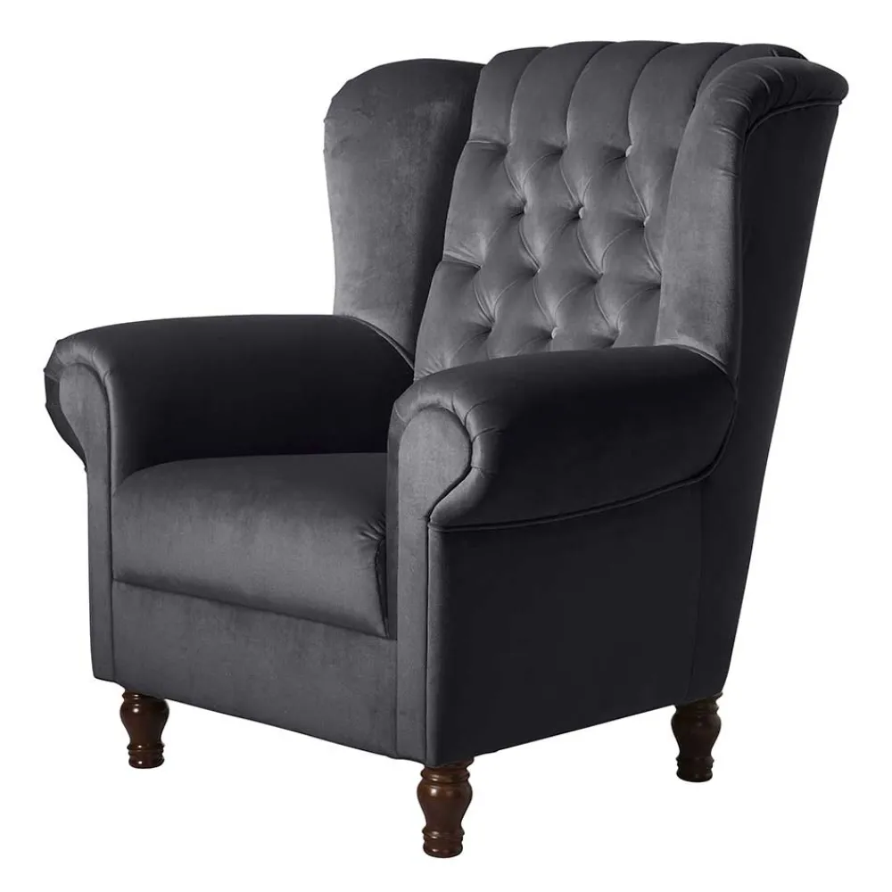 Sessel Anthrazit Samt Kean*Pharao24 Discount