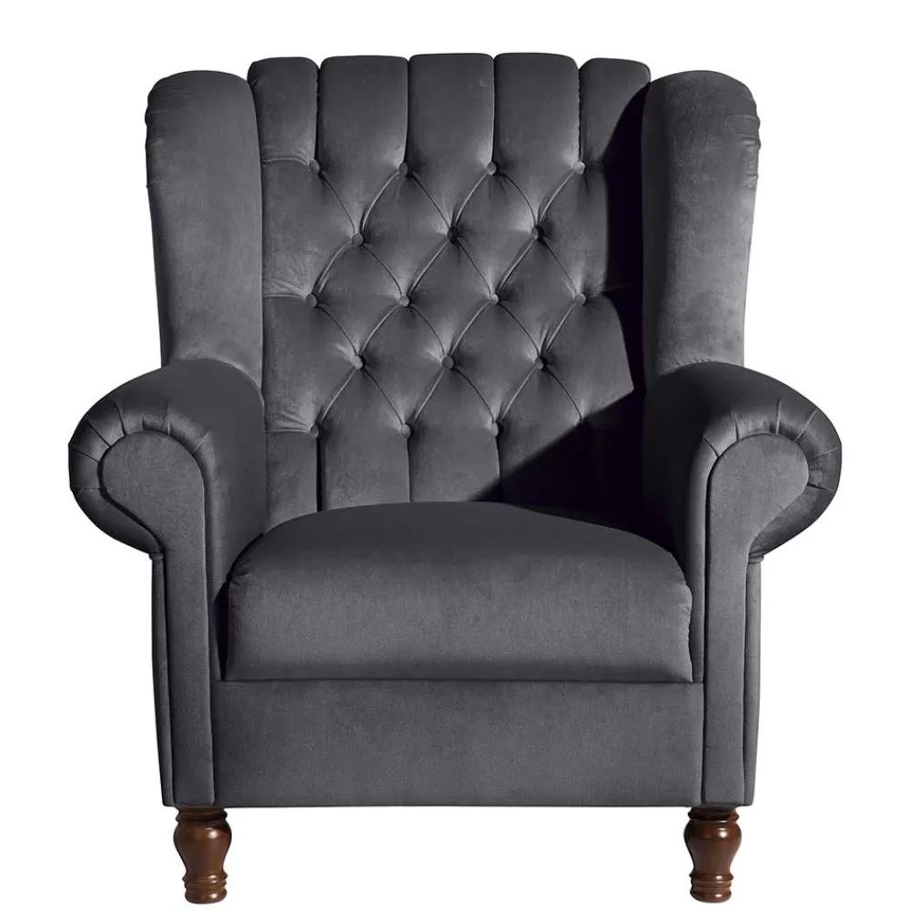 Sessel Anthrazit Samt Kean*Pharao24 Discount