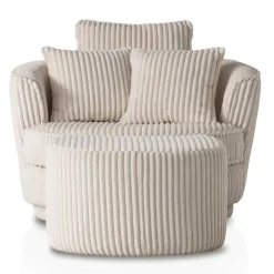 Outlet Sessel mit Hocker Anyel Polstermöbel|Wohnzimmer Sessel