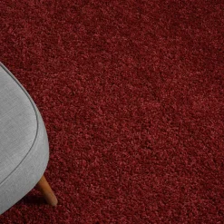 Shaggy Teppich Dunkelrot Fane Teppiche