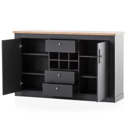 New Sideboard mit Flaschenfach Saridio Küchenkommode|Esszimmerkommoden