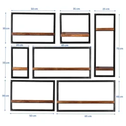 Sieben Wandregale im Set India*Pharao24 Hot