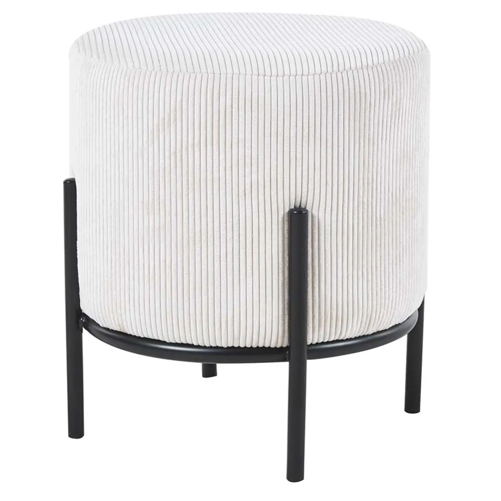 Sitzhocker Beige Cord Rozenna*Pharao24 Discount