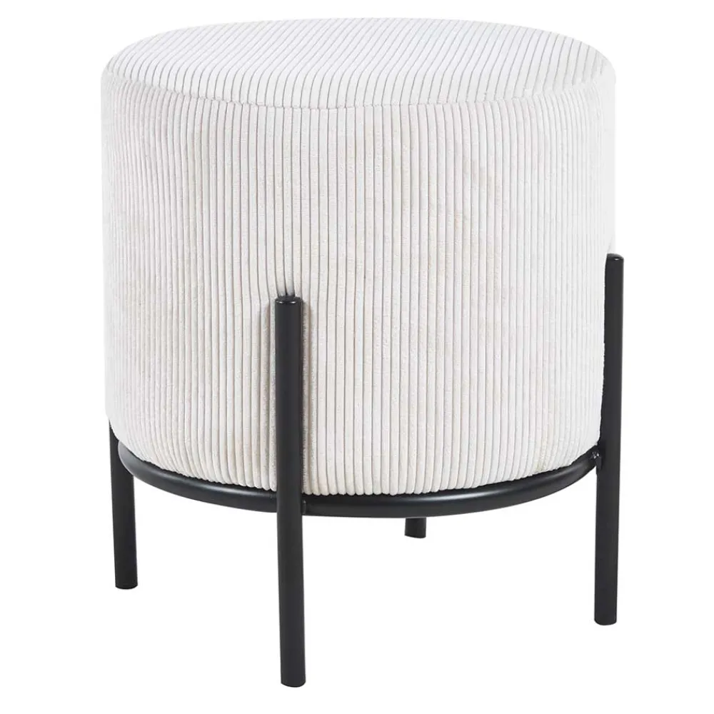 Sitzhocker Beige Cord Rozenna*Pharao24 Discount