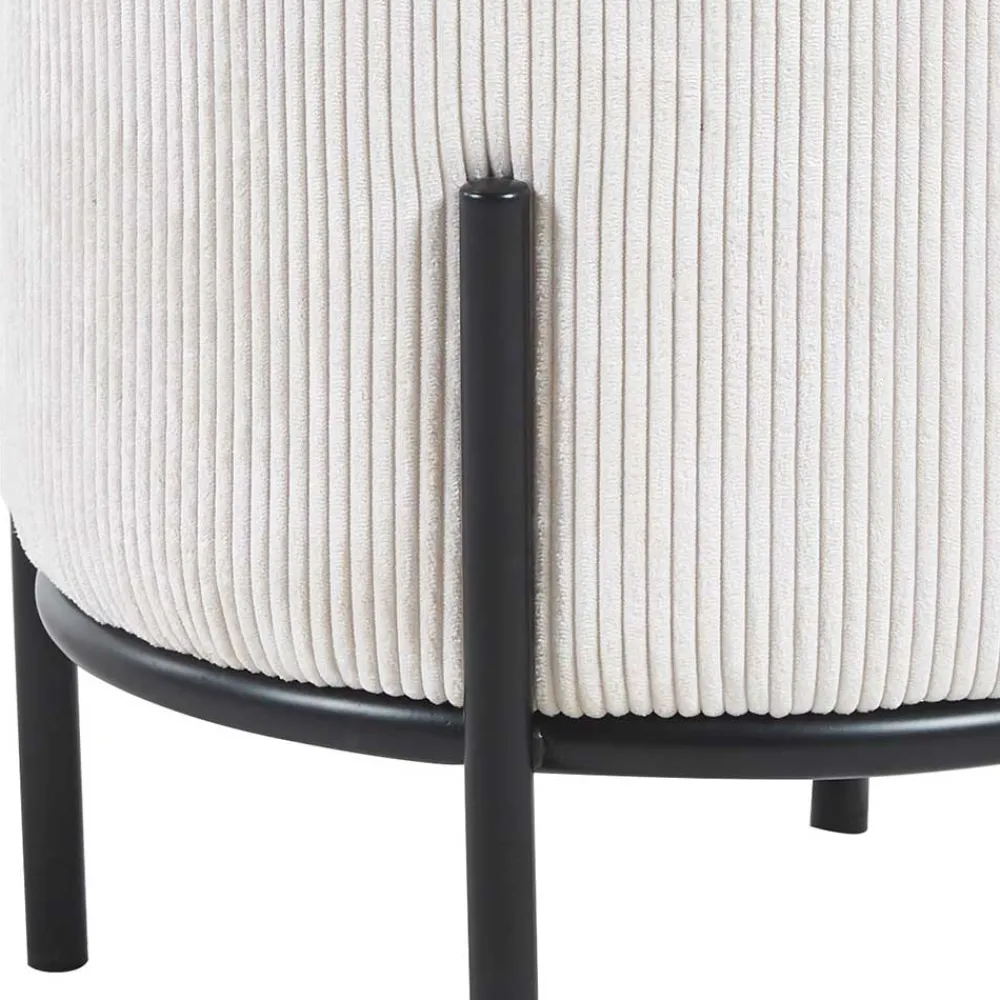 Sitzhocker Beige Cord Rozenna*Pharao24 Discount