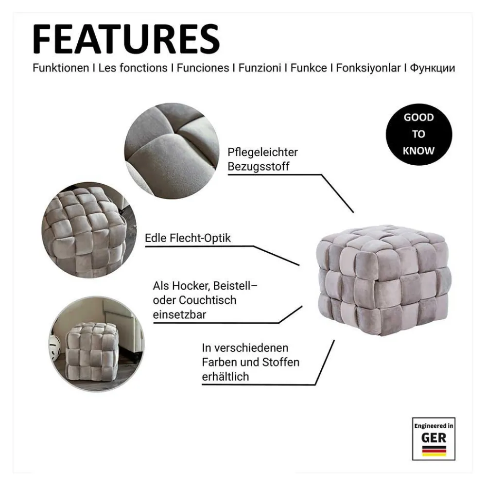 Outlet Sitzwürfel Cempino Sitzhocker|Hocker