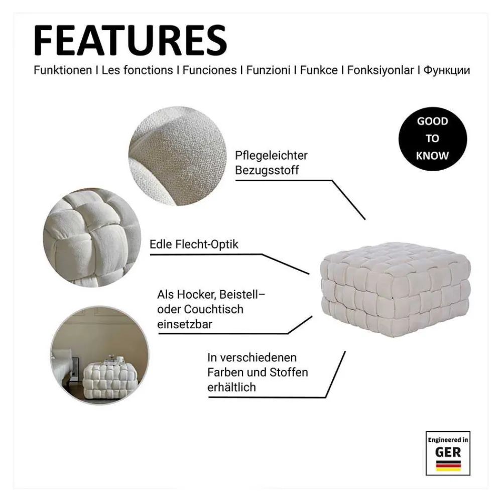 Outlet Sitzwürfel Cempino Sitzhocker|Hocker