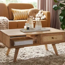 Outlet Skandi Couchtisch Cancano Wohnzimmertisch|Massivholztische