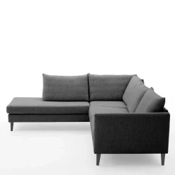 Clearance Skandi Ecksofa Anthrazit Sanctos Wohnzimmercouch|Wohnlandschaften