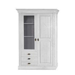Skandinavischer Landhaus Vitrinenschrank Mures*Pharao24 Best