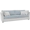 New Sofa blau weiß gestreift Nalyva Polstermöbel|Wohnzimmercouch