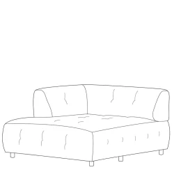 Sale Sofa Element links grob meliert Kyperia Modulsofas|Einzelsofa