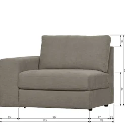 New Sofa Element mit Armlehne links Fredoco Modulsofas|Einzelsofa